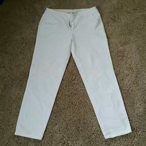 White ankle pants